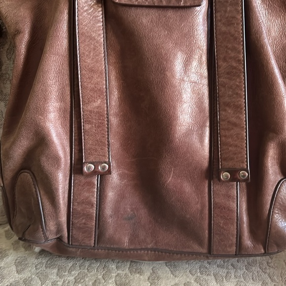 Chloe brown distressed Boho leather tote shoulder bag - Picture 5 of 17